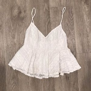 White cami crop top